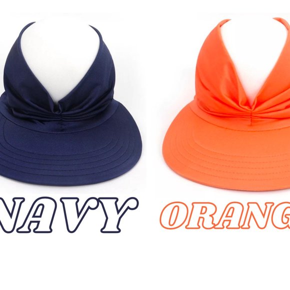 12 Colors of Stretch Turban Style Baseball Visor Beach Hat with Ponytail Opening - Picture 4 of 9